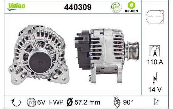 Alternator REMANUFACTURED PREMIUM 440309 Valeo, Image 2