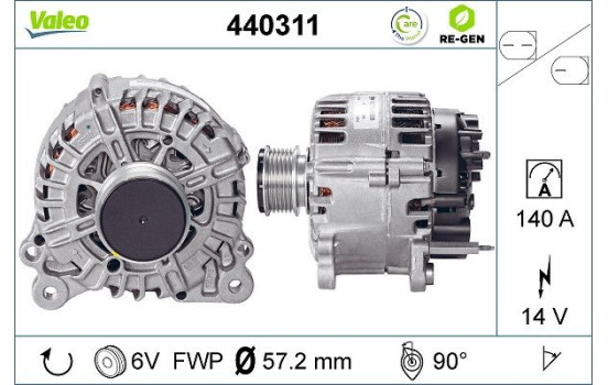Alternator REMANUFACTURED PREMIUM 440311 Valeo, Image 2