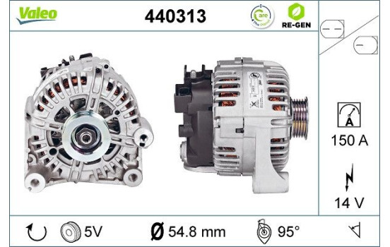 Alternator REMANUFACTURED PREMIUM 440313 Valeo, Image 2