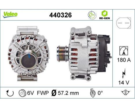 Alternator REMANUFACTURED PREMIUM 440326 Valeo, Image 2