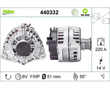 Alternator REMANUFACTURED PREMIUM 440332 Valeo, Image 5