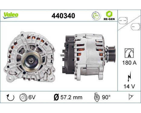 Alternator REMANUFACTURED PREMIUM 440340 Valeo, Image 2