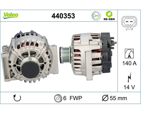 Alternator REMANUFACTURED PREMIUM 440353 Valeo, Image 5