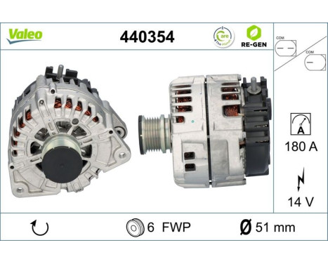 Alternator REMANUFACTURED PREMIUM 440354 Valeo, Image 5
