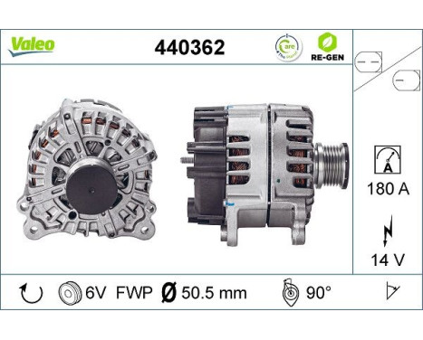 Alternator REMANUFACTURED PREMIUM 440362 Valeo, Image 5