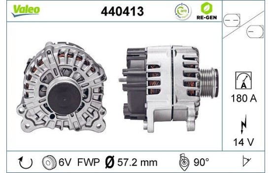 Alternator REMANUFACTURED PREMIUM 440413 Valeo, Image 2