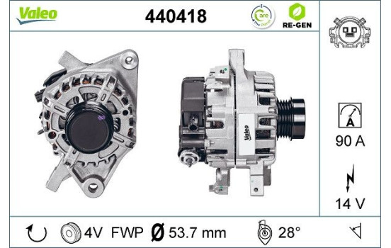 Alternator REMANUFACTURED PREMIUM 440418 Valeo, Image 3
