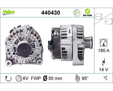 Alternator REMANUFACTURED PREMIUM 440430 Valeo, Image 2