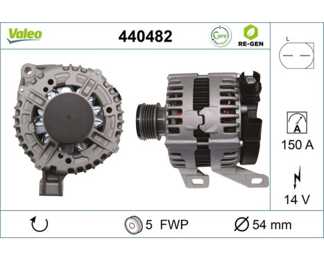 Alternator REMANUFACTURED PREMIUM 440482 Valeo, Image 2