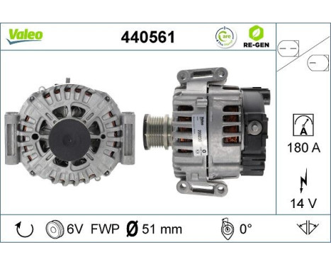 Alternator REMANUFACTURED PREMIUM 440561 Valeo