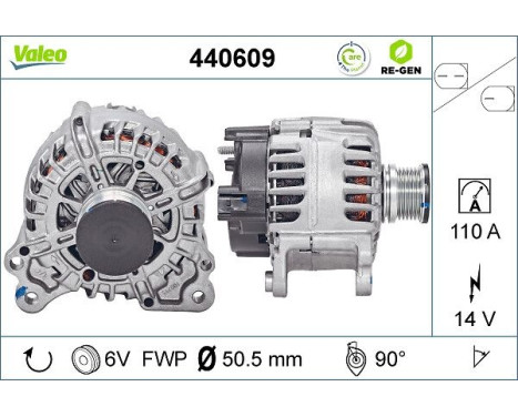 Alternator REMANUFACTURED PREMIUM 440609 Valeo, Image 2
