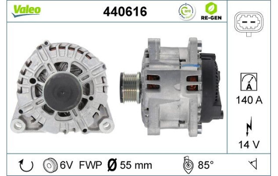 Alternator REMANUFACTURED PREMIUM 440616 Valeo, Image 5