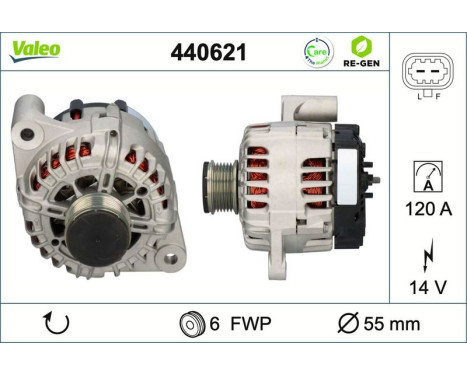 Alternator REMANUFACTURED PREMIUM 440621 Valeo, Image 5