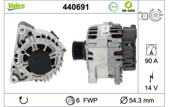 Alternator REMANUFACTURED PREMIUM 440691 Valeo, Image 2