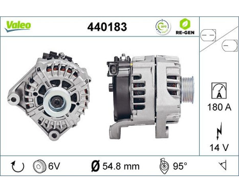Alternator VALEO ORIGINS NEW 440183, Image 5