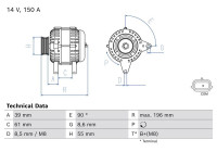 Dynamo 0 986 084 870 Bosch