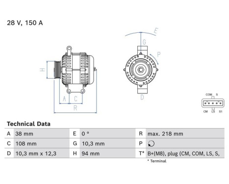 Dynamo / Alternator 0 986 084 280 Bosch, Image 2