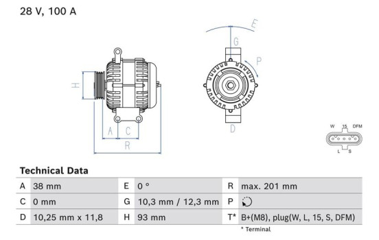 Dynamo / Alternator 0 986 084 520 Bosch, Image 2
