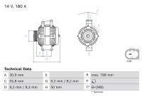 Dynamo / Alternator 0 986 084 980 Bosch
