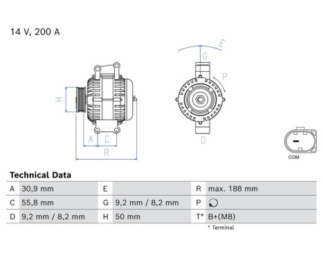 Dynamo / Alternator 0 986 084 980 Bosch