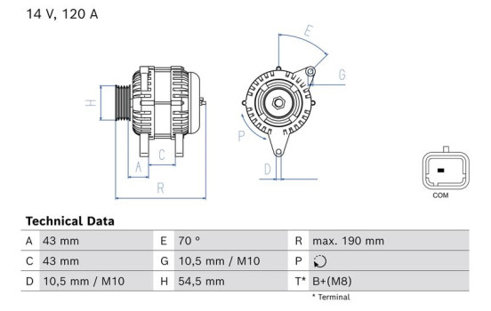 Dynamo / Alternator 0 986 085 240 Bosch