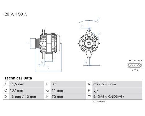 Dynamo / Alternator 0 986 085 500 Bosch