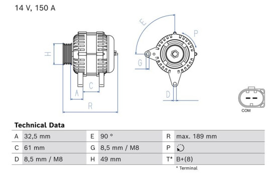 Dynamo / Alternator 0 986 085 680 Bosch