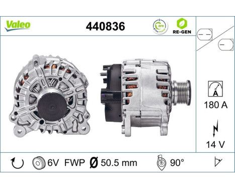 Dynamo / Alternator 440836 Valeo, Image 2