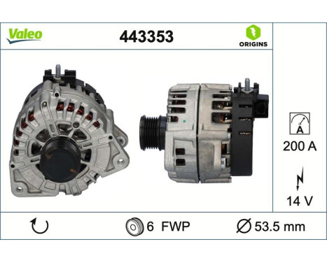 Dynamo / Alternator 443353 Valeo