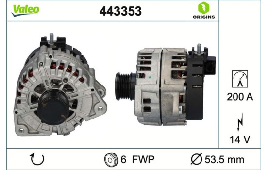 Dynamo / Alternator 443353 Valeo