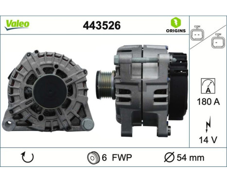 Dynamo / Alternator 443526 Valeo