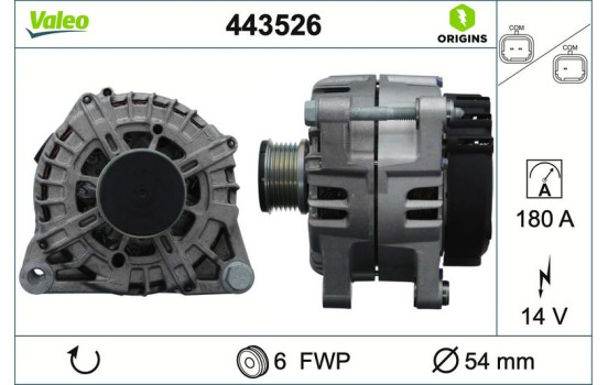 Dynamo / Alternator 443526 Valeo