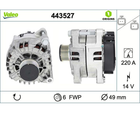 Dynamo / Alternator 443527 Valeo