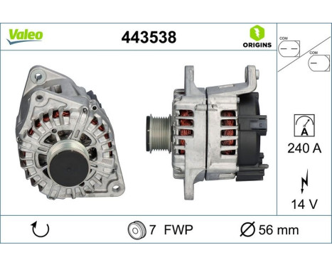 Dynamo / Alternator 443538 Valeo, Image 4