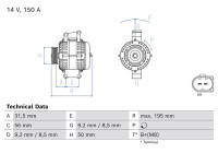 Dynamo / Alternator 4897 Bosch