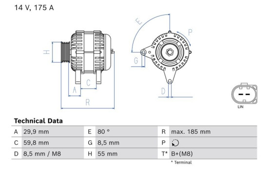 Dynamo / Alternator 8180 Bosch
