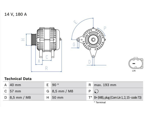 Dynamo / Alternator 8385 Bosch, Image 2