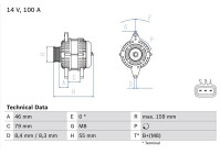 Dynamo / Alternator 8444 Bosch