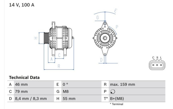 Dynamo / Alternator 8444 Bosch