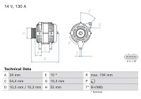 Dynamo / Alternator 8518 Bosch