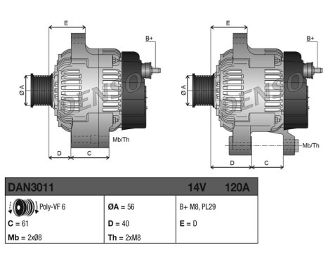 Dynamo / Alternator DAN3011 Denso, Image 3