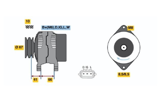Dynamo / Alternator GCM1(>)14V23/55A Bosch