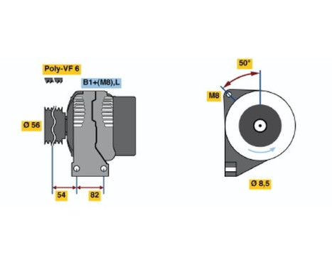 Dynamo E8(<)14V75/140A Bosch, Image 6