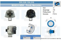 Dynamo Mercedes 150A 555.526.150.210 Bosch