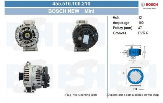 Dynamo Mini 100A 455.516.100.210 Bosch
