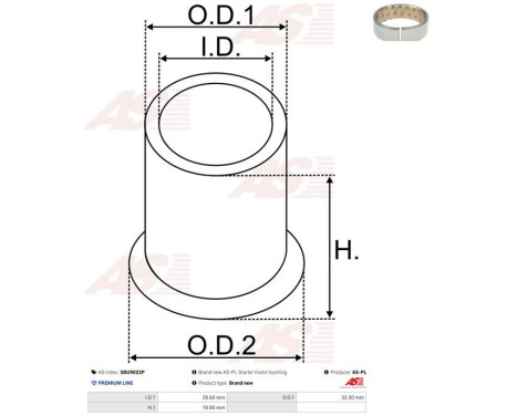 Bush, starter motor shaft, Image 2