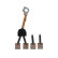 Carbon brush, starter motor