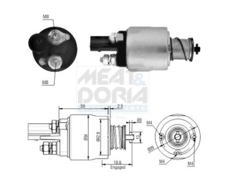 Contactor, starter motor
