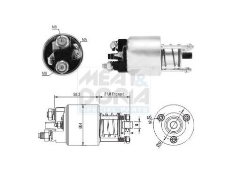 Contactor, starter motor