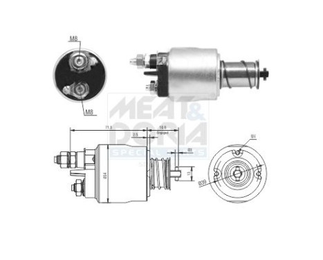 Contactor, starter motor